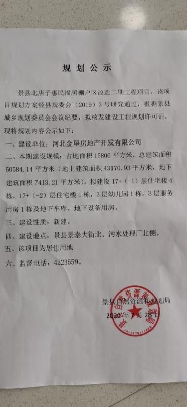 惠民福居公示